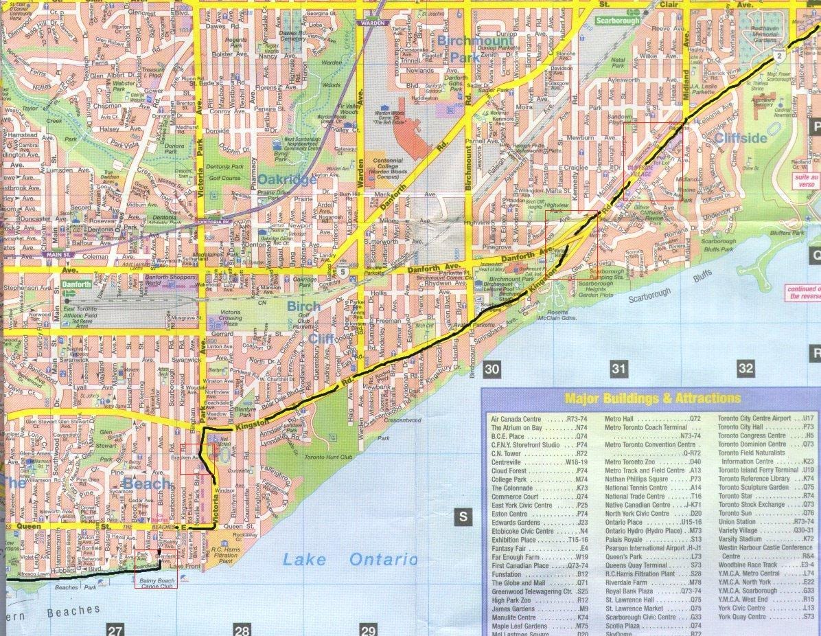 नक्शे के किंग्स्टन रोड Ontarion