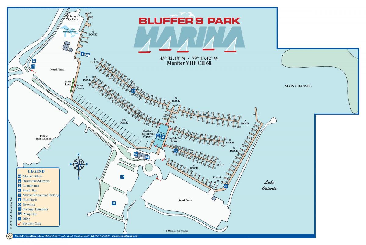नक्शे के Bluffer के पार्क मरीना