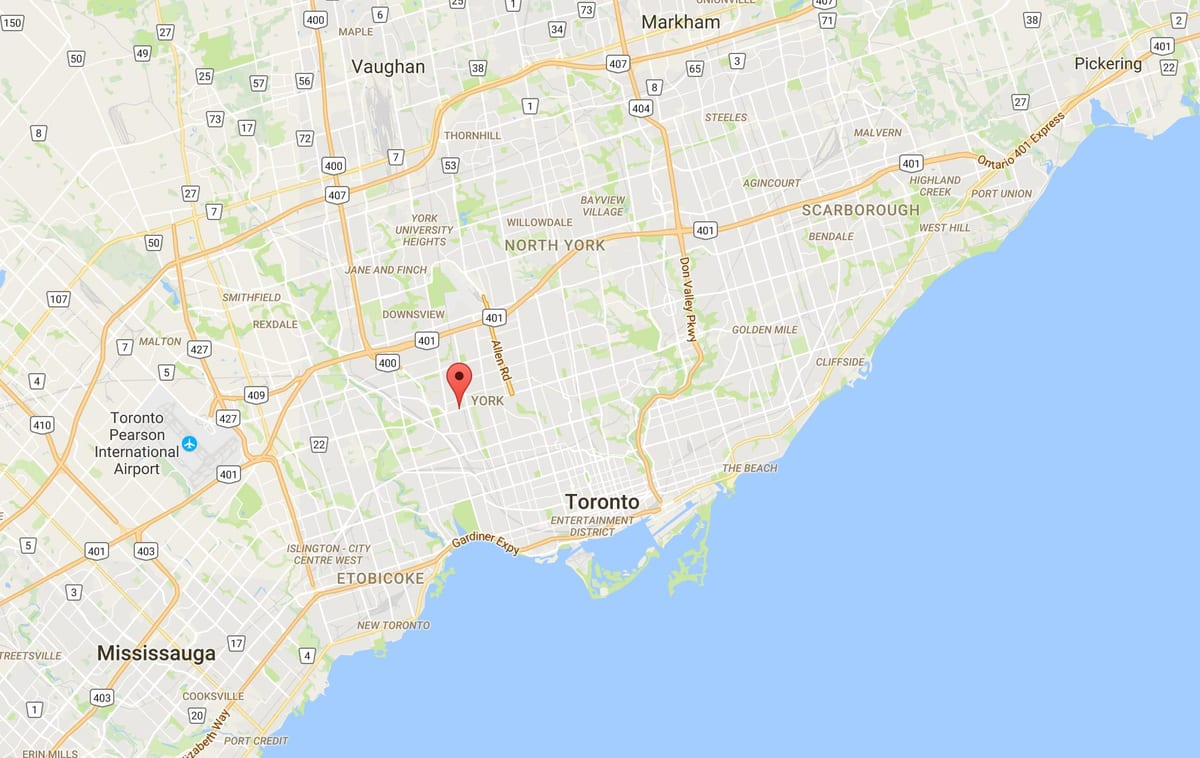 नक्शे के Eglinton पश्चिम जिला टोरंटो
