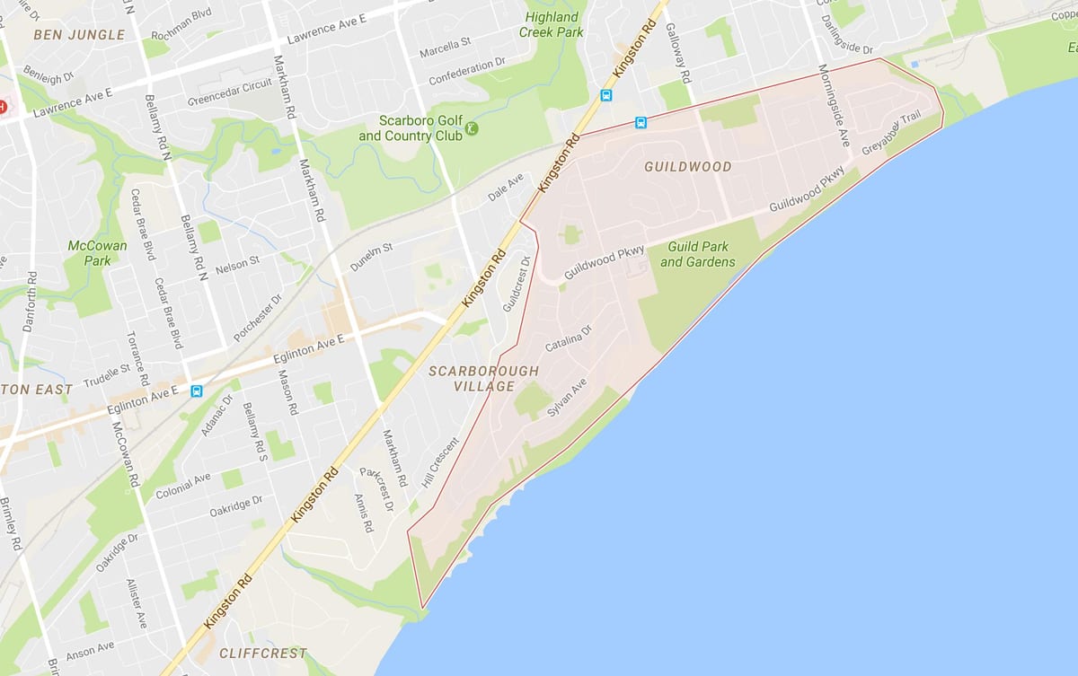 नक्शे के Guildwood पड़ोस टोरंटो