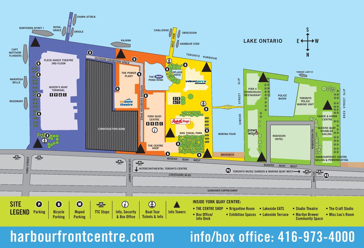 नक्शे के Harbourfront केंद्र