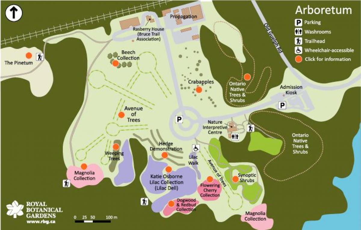 नक्शे के RBG Arboretum