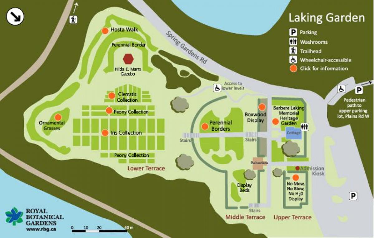नक्शे के RBG Laking उद्यान