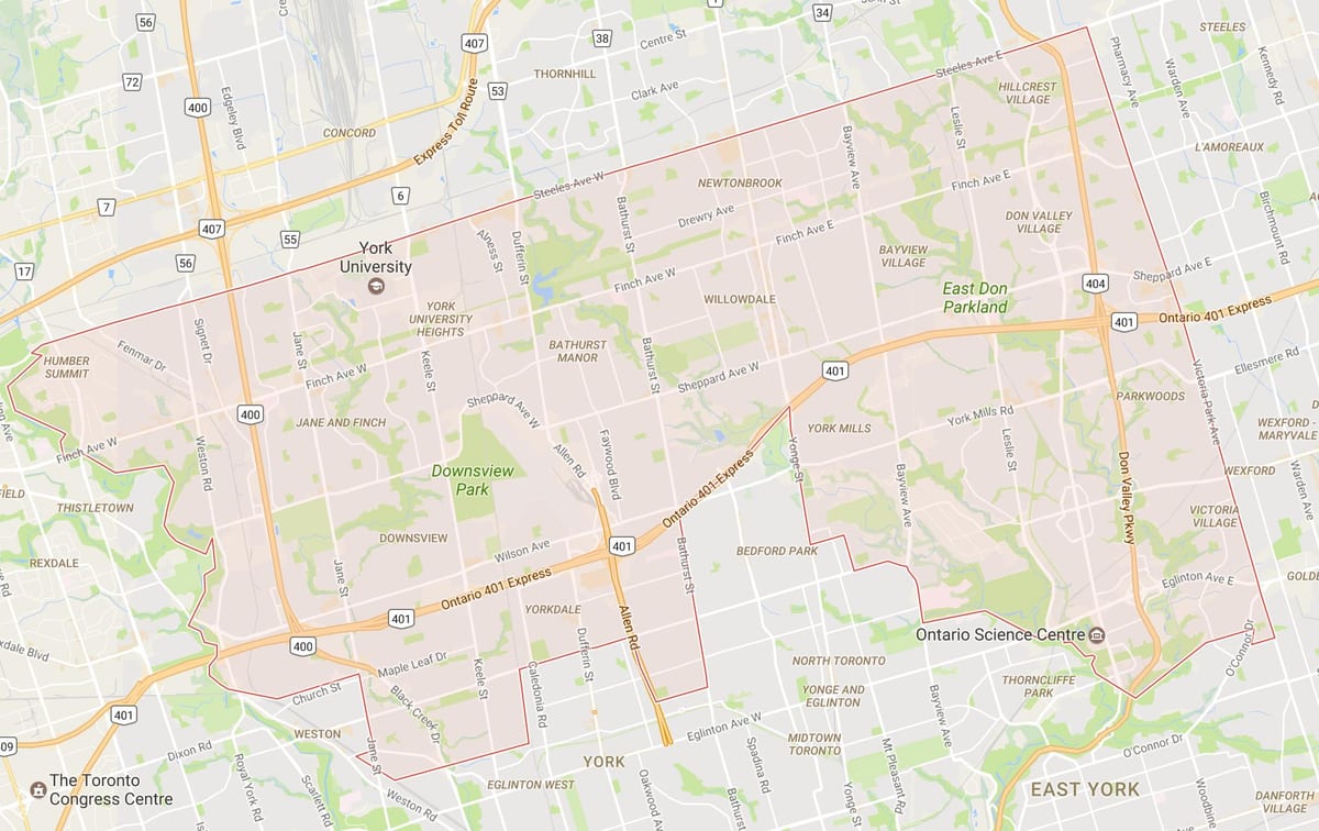 नक्शे के Uptown टोरंटो टोरंटो पड़ोस