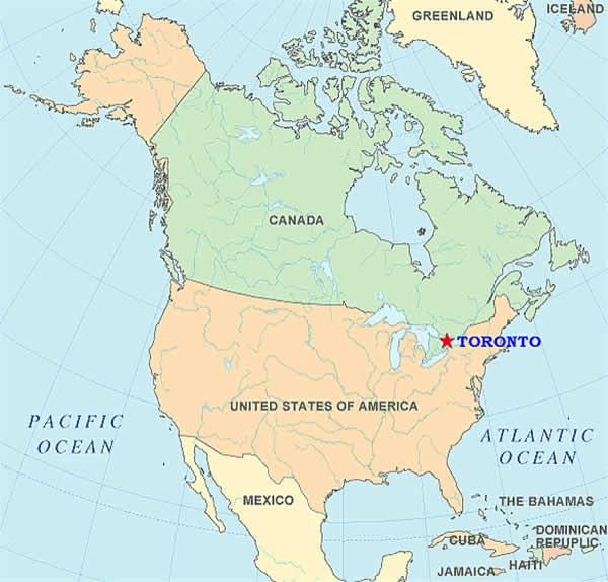मानचित्र पर टोरंटो संयुक्त राज्य अमेरिका