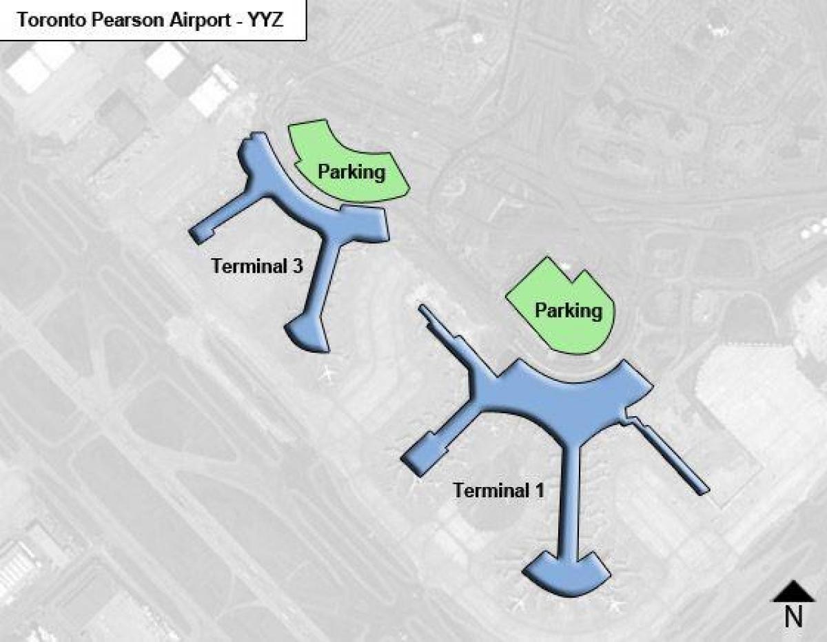 नक्शे के टोरंटो पियर्सन हवाई अड्डे कनाडा