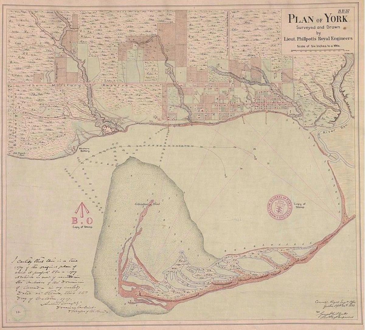 नक्शे की भूमि के न्यूयॉर्क टोरंटो 1787-1884