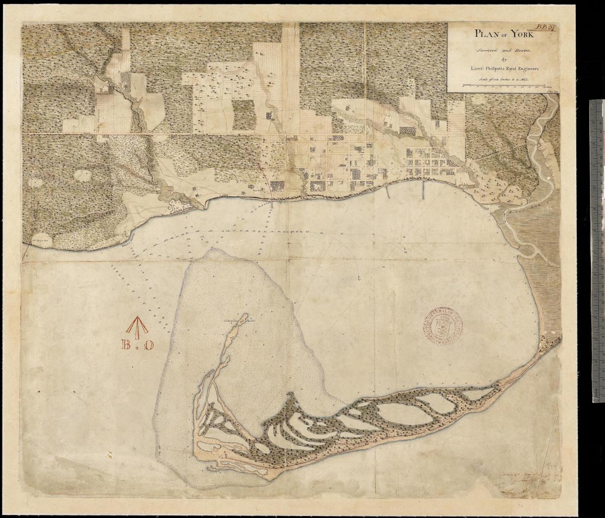 नक्शे की भूमि के न्यूयॉर्क टोरंटो के पहले centure 1787-1884