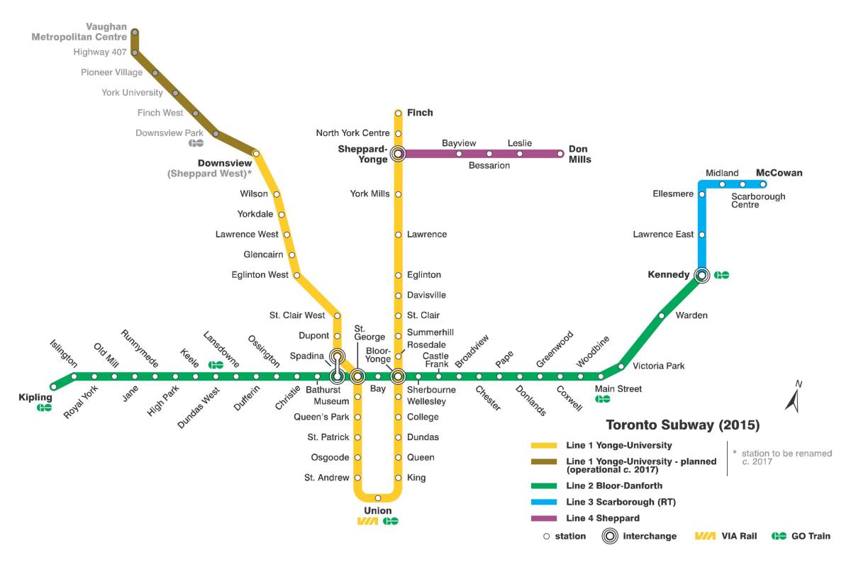 के नक्शे, मेट्रो टोरंटो
