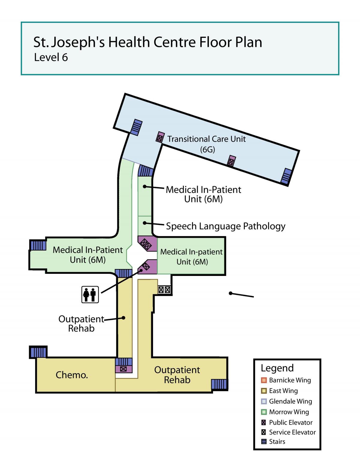 नक्शे के सेंट जोसेफ स्वास्थ्य केंद्र टोरंटो स्तर 6