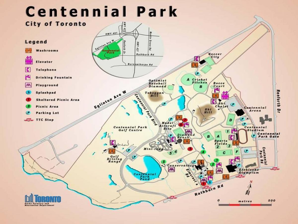 नक्शे के सौ साल का पार्क ग्रीन हाउस टोरंटो