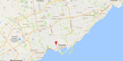 नक्शे के ट्रिनिटी–Bellwoods जिला टोरंटो