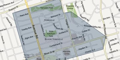 नक्शे के ब्लर Yorkville