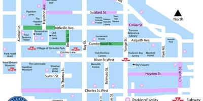 नक्शे के ब्लर Yorkville पार्किंग