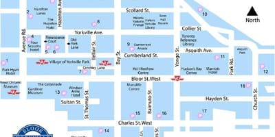 नक्शे के ब्लर Yorkville मेट्रो