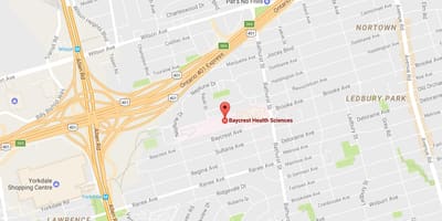 नक्शे के Baycrest स्वास्थ्य विज्ञान टोरंटो