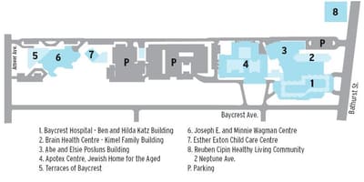 नक्शे के Baycrest स्वास्थ्य विज्ञान