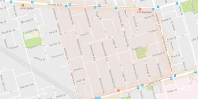 नक्शे के Beaconsfield गांव पड़ोस टोरंटो