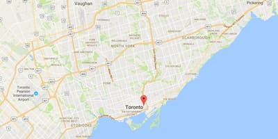 नक्शे के Corktown जिला टोरंटो