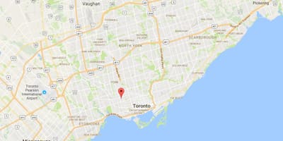 नक्शे के Dovercourt पार्क में जिला टोरंटो