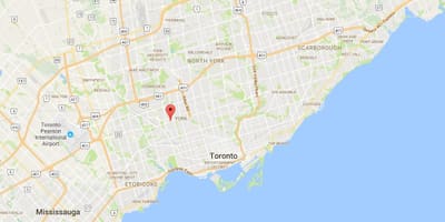 नक्शे के Eglinton पश्चिम जिला टोरंटो