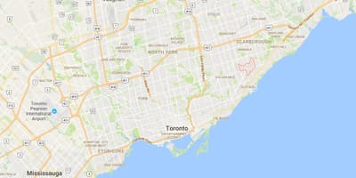 नक्शे के Eglinton पूर्व जिला टोरंटो