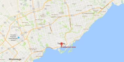 नक्शे के Harbourfront जिला टोरंटो