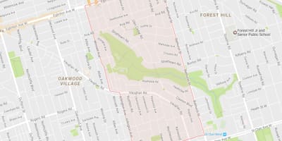 नक्शे के Humewood–Cedarvale पड़ोस टोरंटो