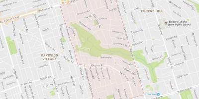 नक्शे के Humewood–Cedarvale पड़ोस टोरंटो