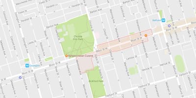 नक्शे के Koreatown पड़ोस टोरंटो