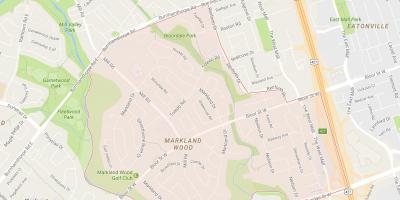 नक्शे के Markland लकड़ी पड़ोस टोरंटो
