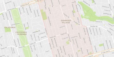 नक्शे के Oakwood–वॉन टोरंटो पड़ोस