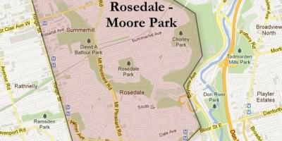 नक्शे के Rosedale मूर पार्क टोरंटो