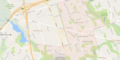 नक्शे के Smithfield पड़ोस पड़ोस टोरंटो