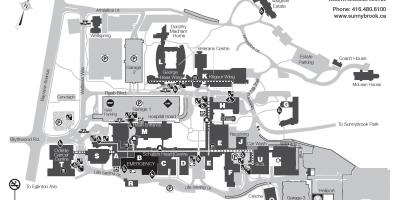 नक्शे की Sunnybrook स्वास्थ्य विज्ञान केंद्र - SHSC