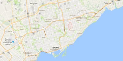 नक्शे के Wexford जिला टोरंटो
