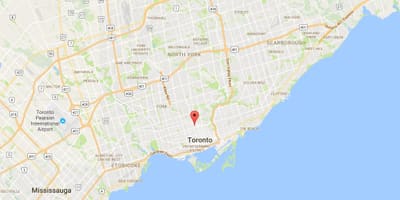 नक्शे के Yorkville जिला टोरंटो