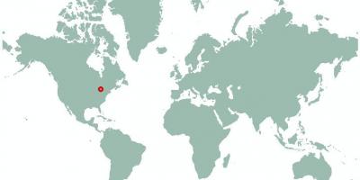 मानचित्र पर टोरंटो दुनिया