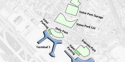 नक्शे के टोरंटो पियर्सन हवाई अड्डे के पार्किंग