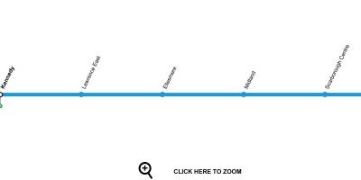 नक्शे के टोरंटो मेट्रो लाइन 3 स्कारबोरो RT