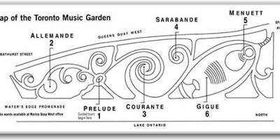 नक्शे के टोरंटो संगीत उद्यान