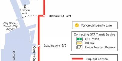 नक्शे के ट्राम लाइन 509 Harbourfront