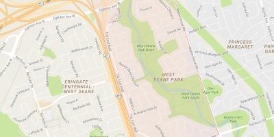 नक्शे के पश्चिम Deane पार्क का पड़ोस टोरंटो