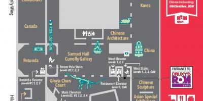 नक्शे के रॉयल ओंटारियो संग्रहालय के स्तर 1