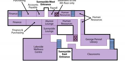 नक्शे के सेंट जोसेफ स्वास्थ्य केंद्र टोरंटो Sunnyside स्तर 1
