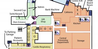 नक्शे के सेंट जोसेफ स्वास्थ्य केंद्र टोरंटो स्तर 1